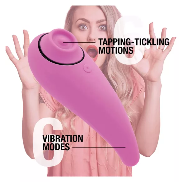 FEELZTOYS - вибратор 2в1 за клитор с акумулаторна батерия - розов
