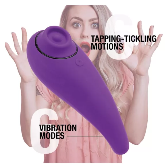 FEELZTOYS - вибратор за клитор и вагина 2в1 с акумулатор - лилав