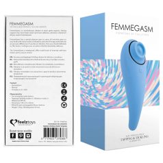   FEELZTOYS Femmegasm - акумулаторен 2в1 клиторен вибратор (син)