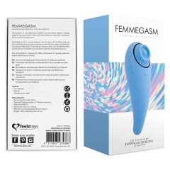   FEELZTOYS Femmegasm - презареждащ се, водоустойчив вагинален и клиторен вибратор (син)
