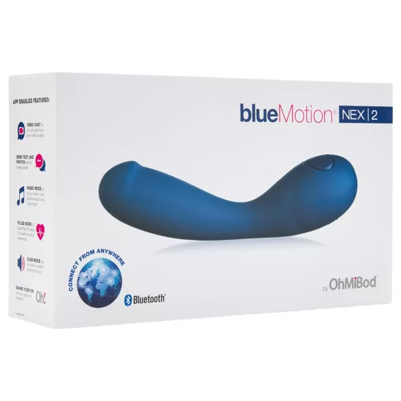 OHMIBOD Bluemotion Nex 2 - умен, акумулаторен G-точков вибратор (син)
