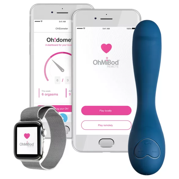 OHMIBOD Bluemotion Nex 2 - умен, акумулаторен G-точков вибратор (син)