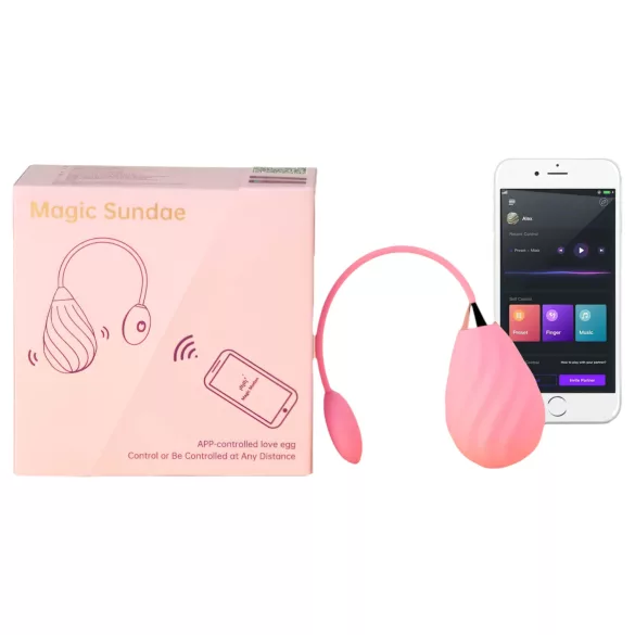 Magic Motion Sundae - вибро яйце с управление чрез приложение - презареждаемо