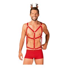   Obsessive Mr Reindy - мъжки костюм на елен (3 части) - червен
