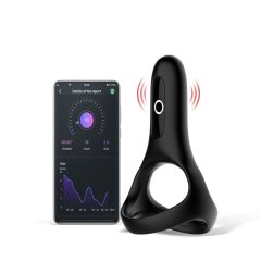   Magic Motion Rise - интелигентен вибриращ пенис пръстен с батерия (черен)