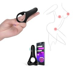   Magic Motion Rise - интелигентен вибриращ пенис пръстен с батерия (черен)