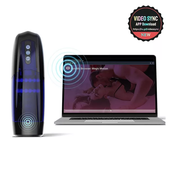 Magic Motion Xone - мастурбатор с управление чрез приложение за мъже (син)