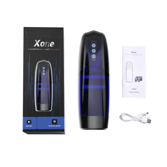 Magic Motion Xone - мастурбатор с управление чрез приложение за мъже (син)