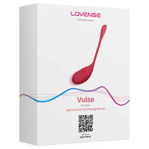 Lovense Vulse - носимо вибриращо яйце с тласкаща функция, управлявано чрез приложение (червено)