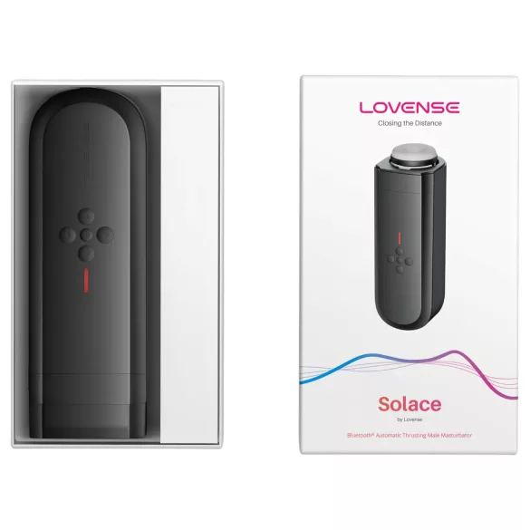 Lovense Solace - мастурбатор с управление чрез приложение за мъже (черен)
